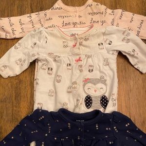 Button up footed pjs